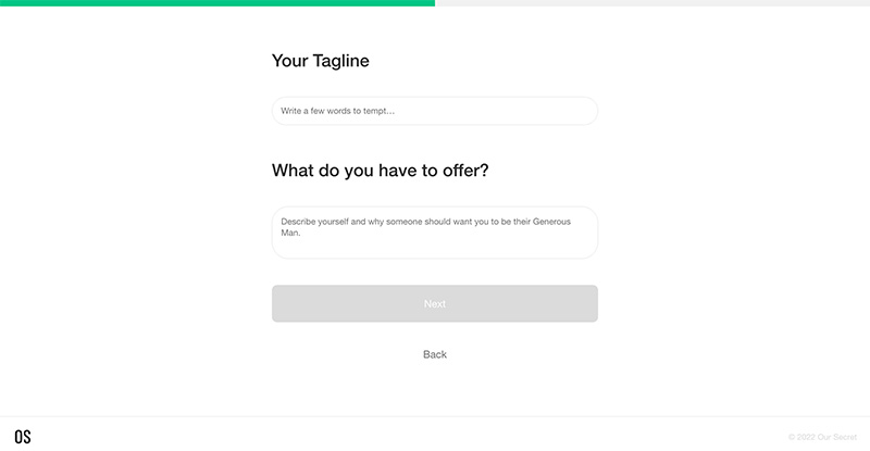 oursecret registration survey