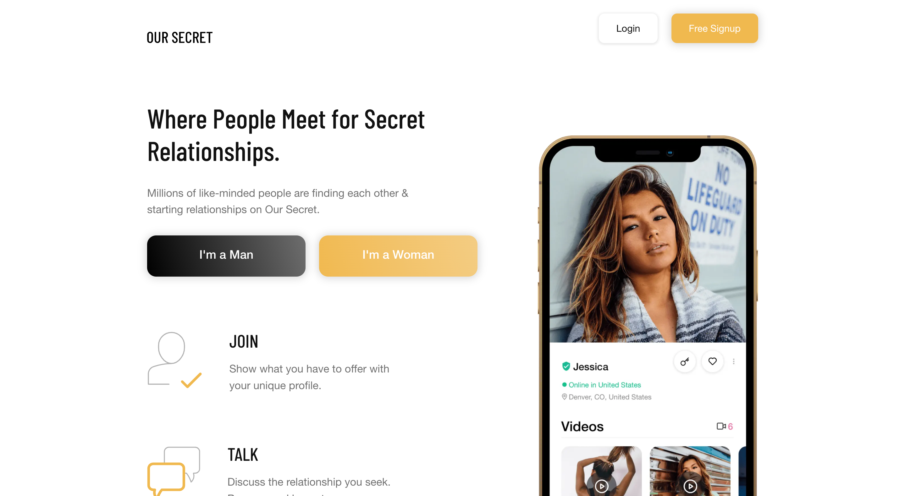 OurSecret sugar dating site