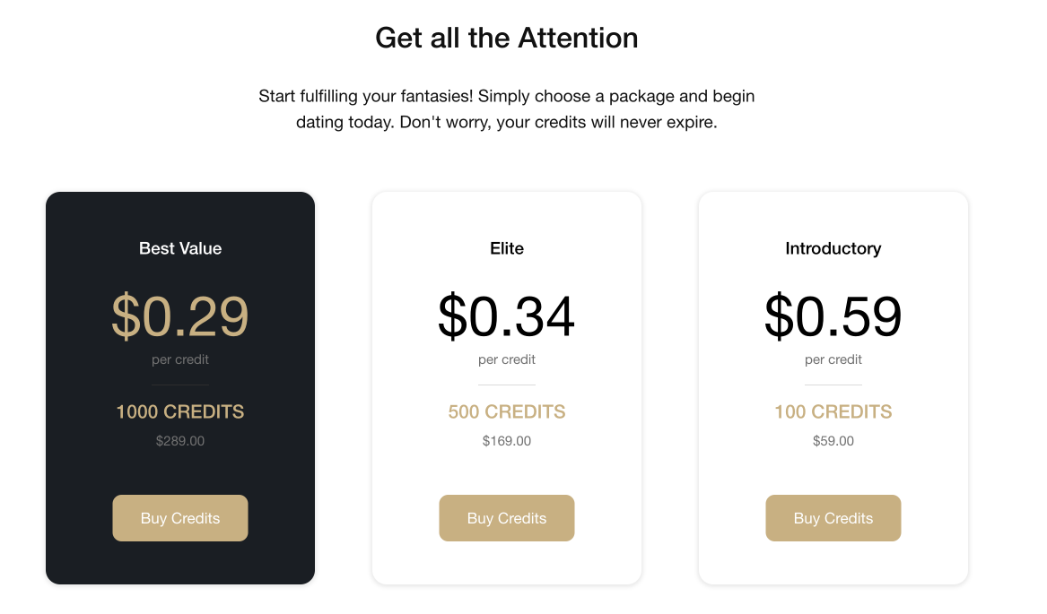 Luxury Date cost