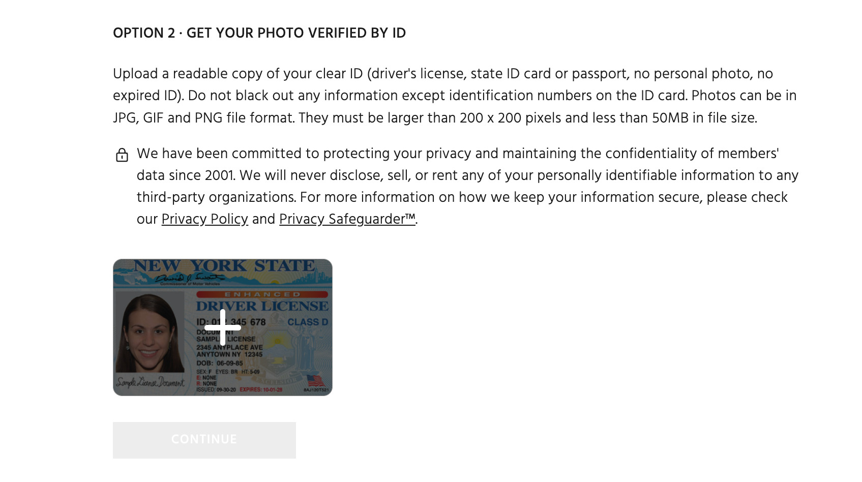 Older Women Dating profile ID verification