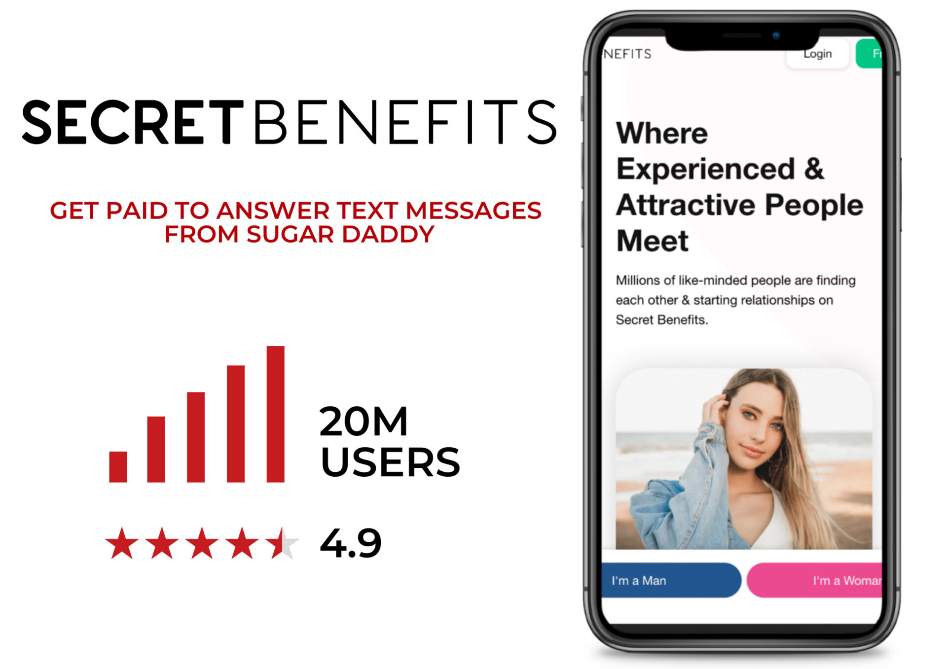 SecretBenefits get paid to answer text messages from sugar daddy site
