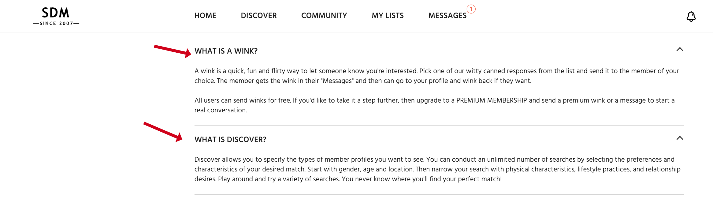 FAQ section
