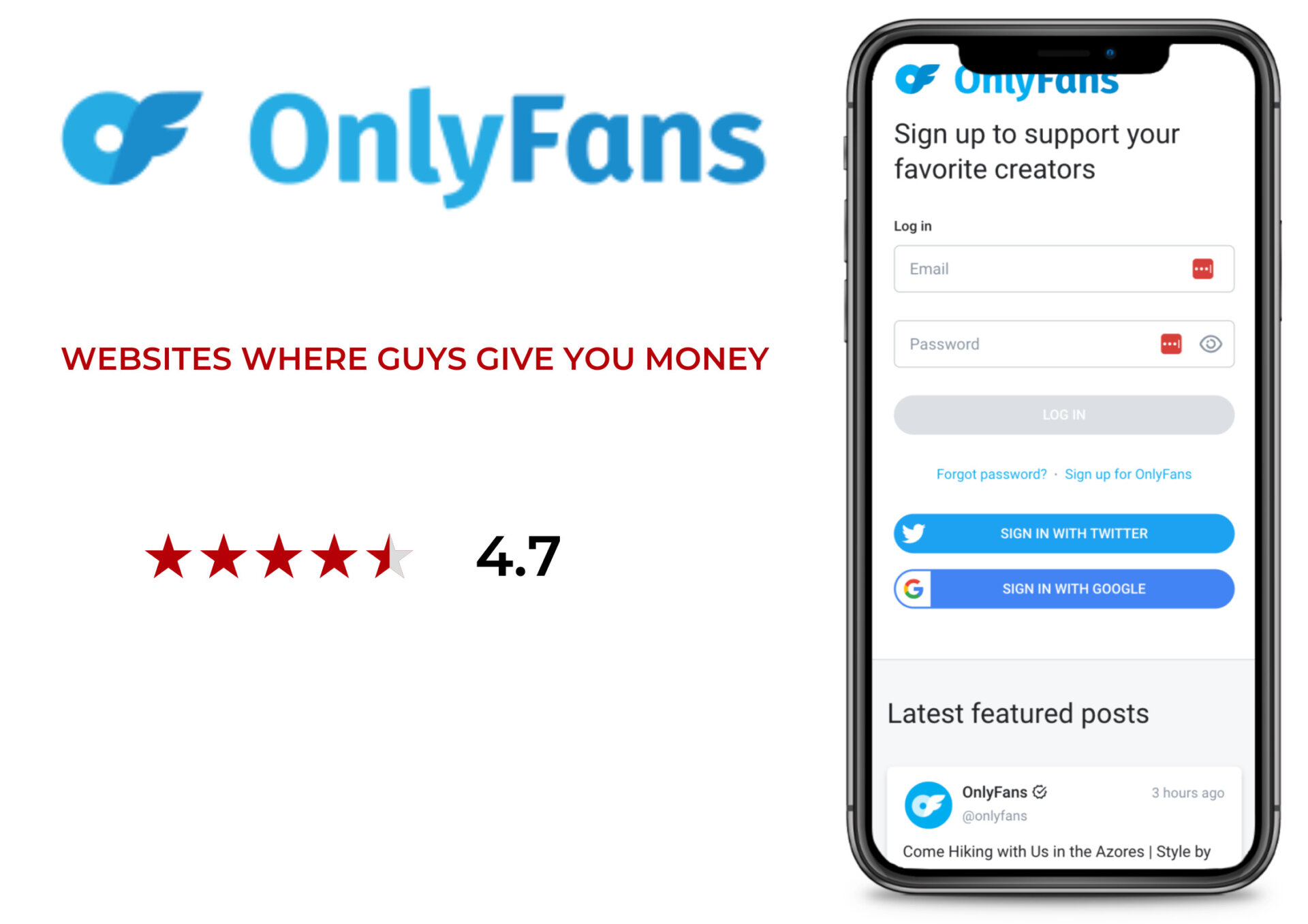 OnlyFans site where men give you money