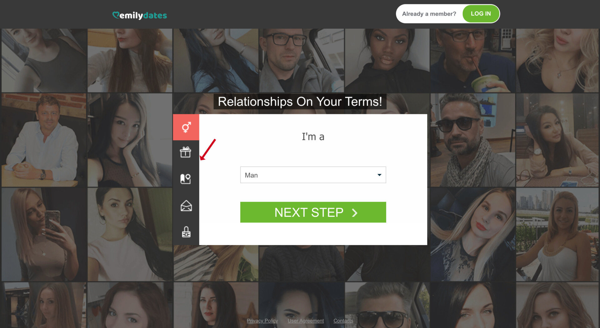 register on Emily Dates