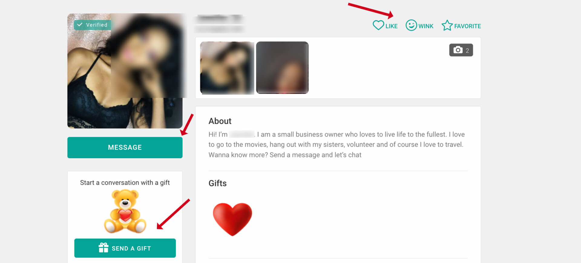 Making contact on Emily Dates