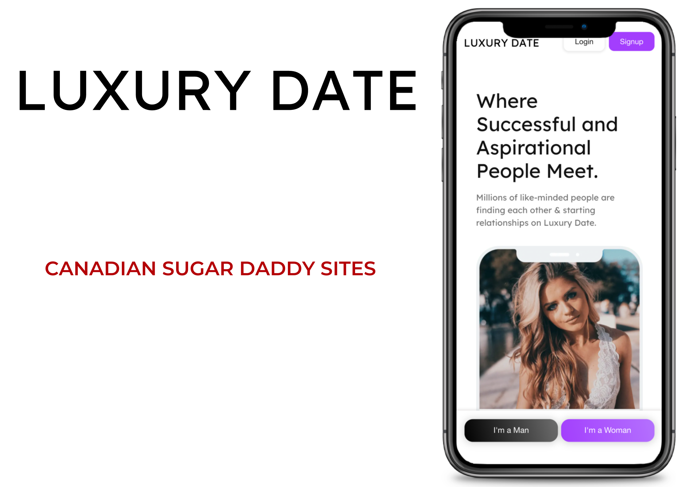 LuxuryDate sugar daddy site in Canada