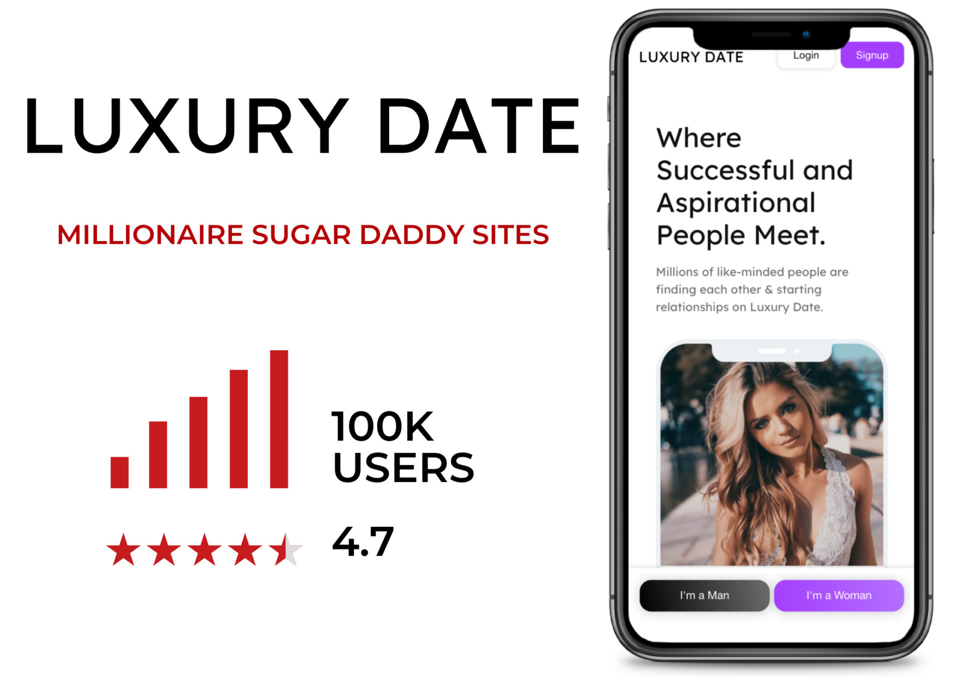 LuxuryDate millionaire online dating site
