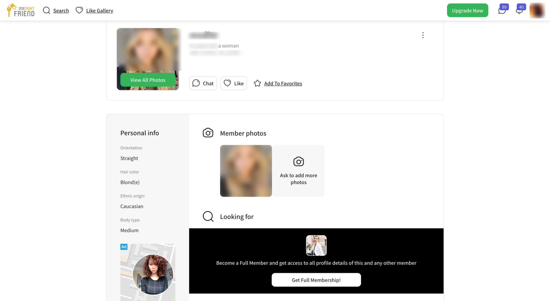 One Night Friend profile