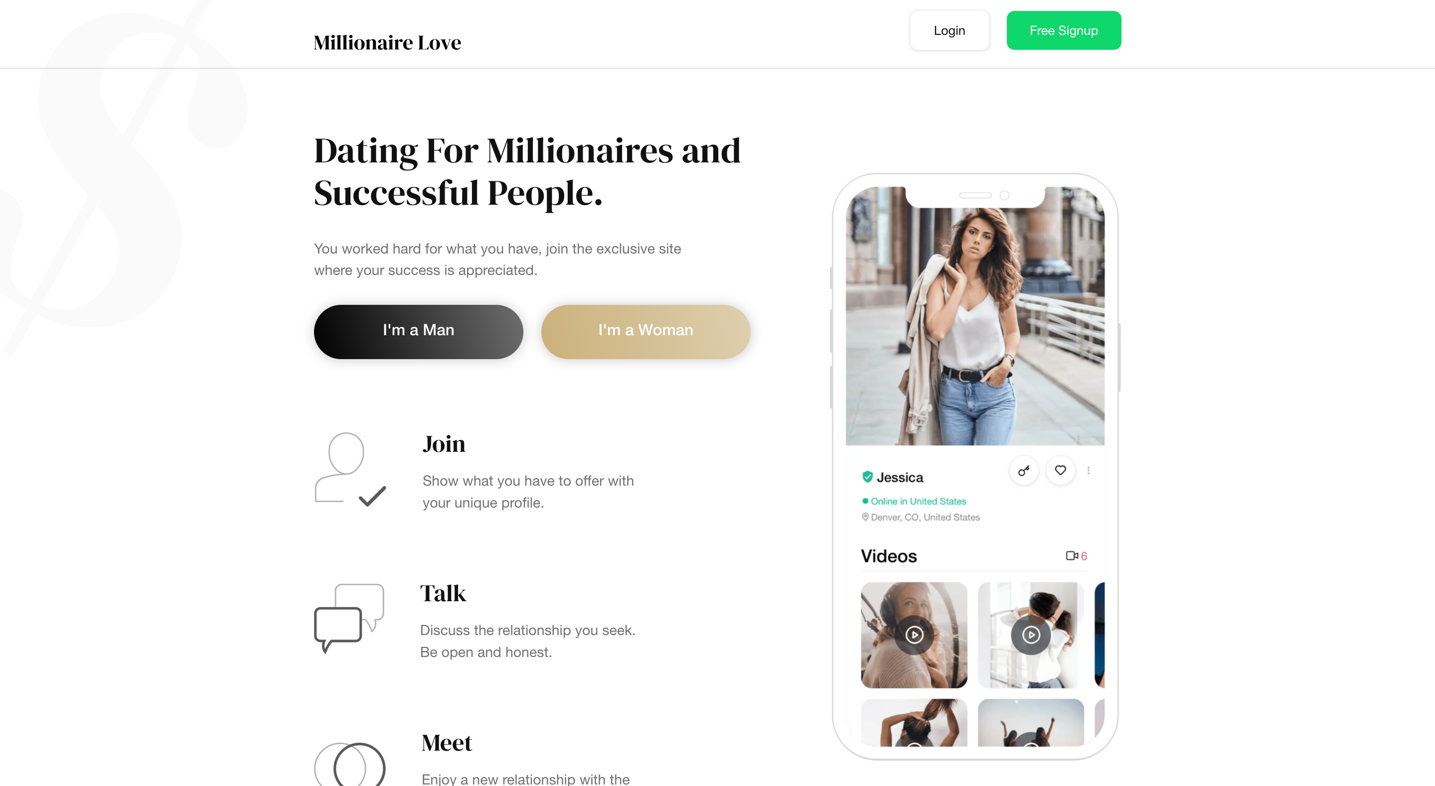 MillionaireLove platonic sugar daddy site