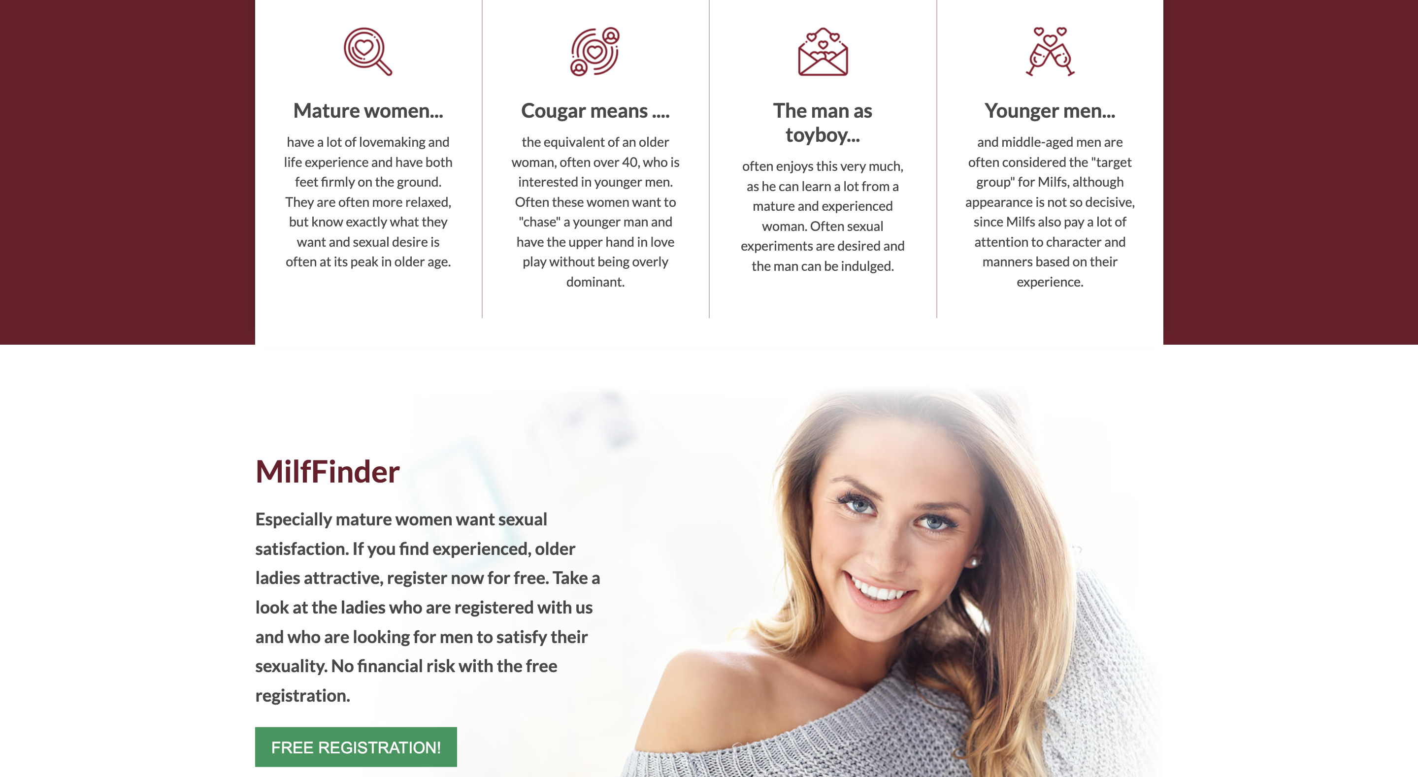 MilfFinder Dating Site