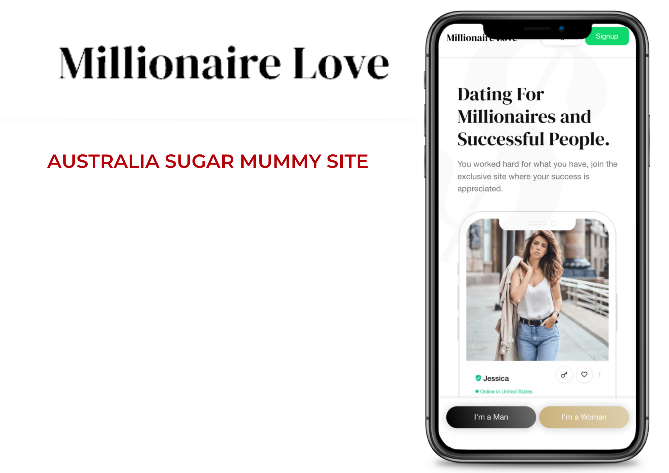 MillionaireLove Australia sugar mummy site