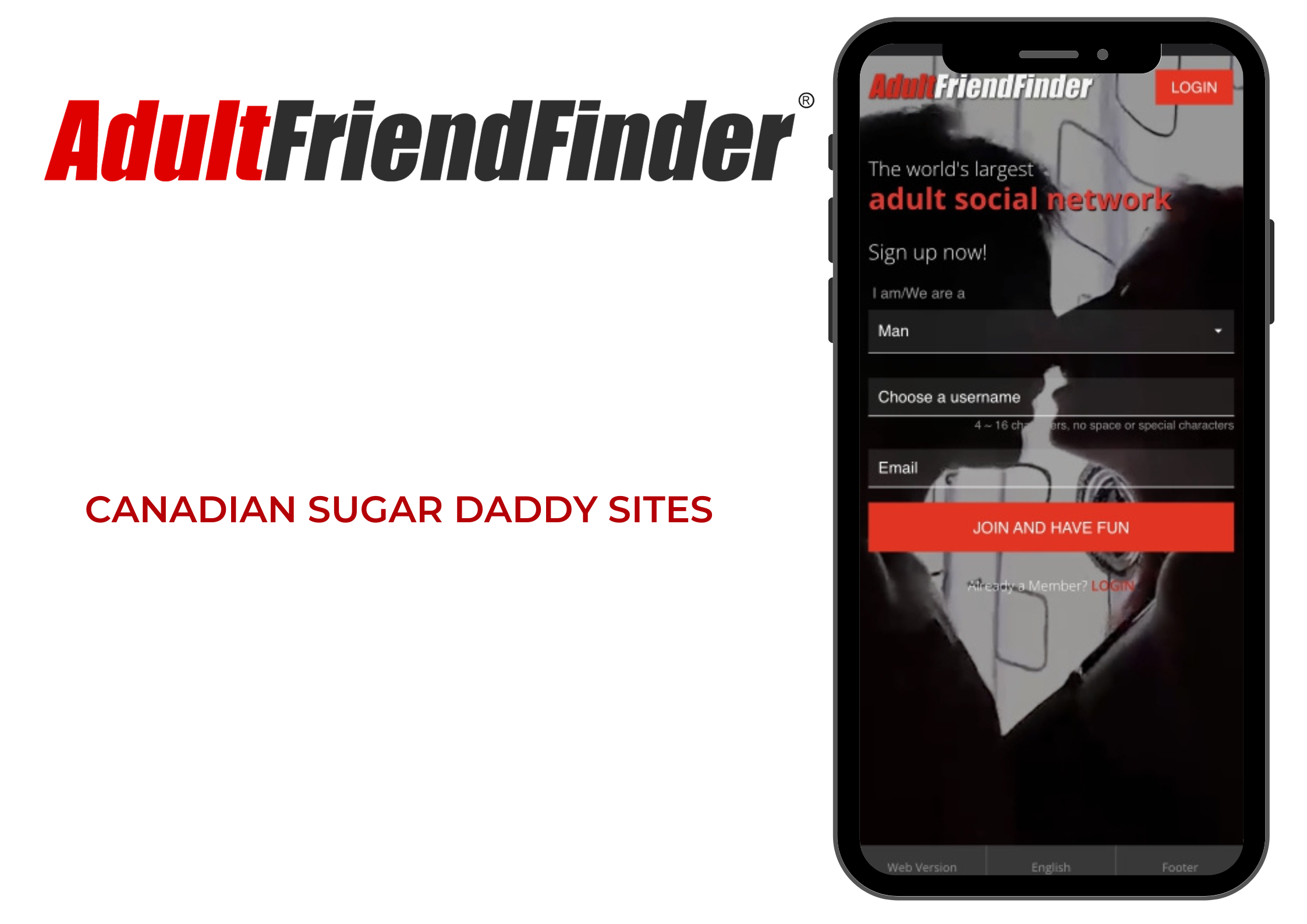 AdultFriendFinder sugar daddy site in Canada
