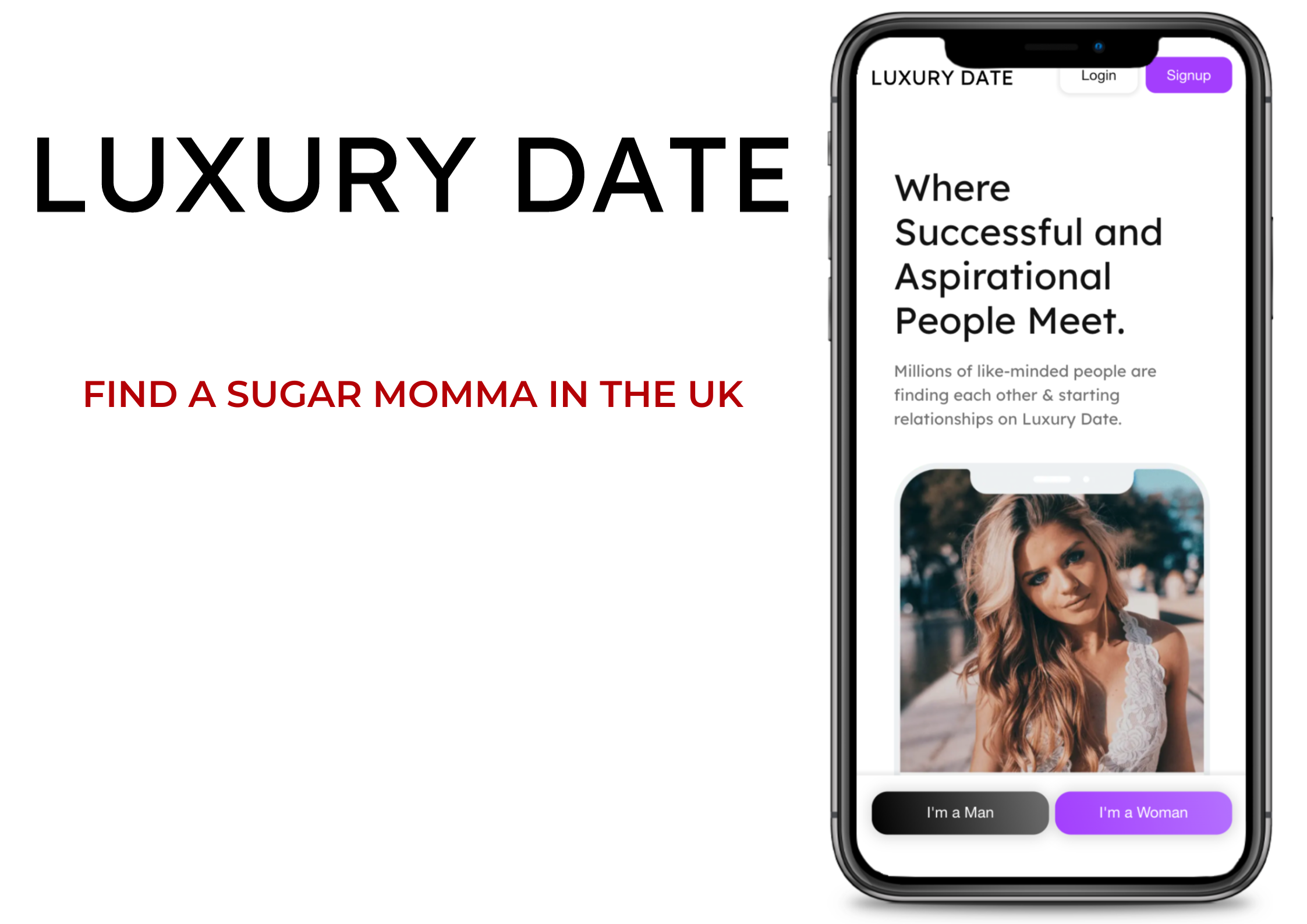 UK sugar mummy site LuxuryDate