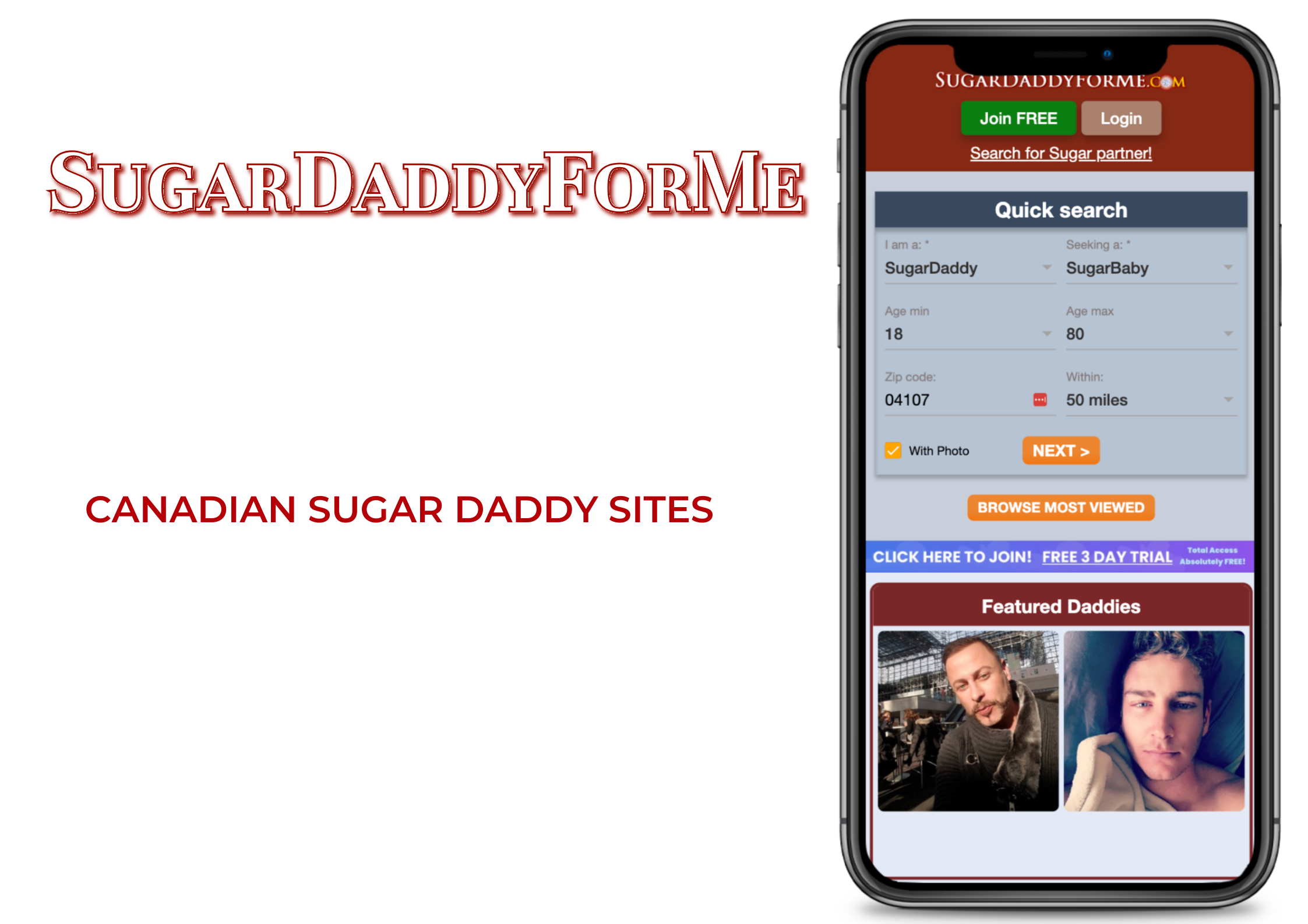 SugarDaddyForMe sugar daddy site in Canada